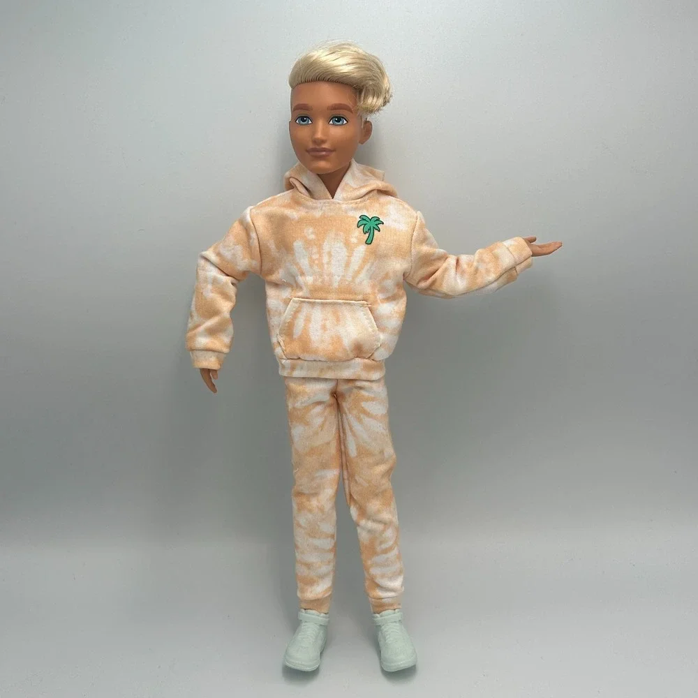 Barbie Dream Besties Ken Posable Fashion Doll Mattel Malibu Tie Dye Hoodie Shoes